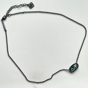 Kendra Scott ‘Elisa’ Gunmetal Pendant Necklace